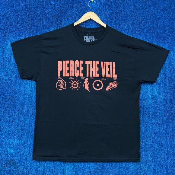 Pierce The Veil Other - Pierce the Veil I Cant Hear You World Tour Emo Band Tee XL